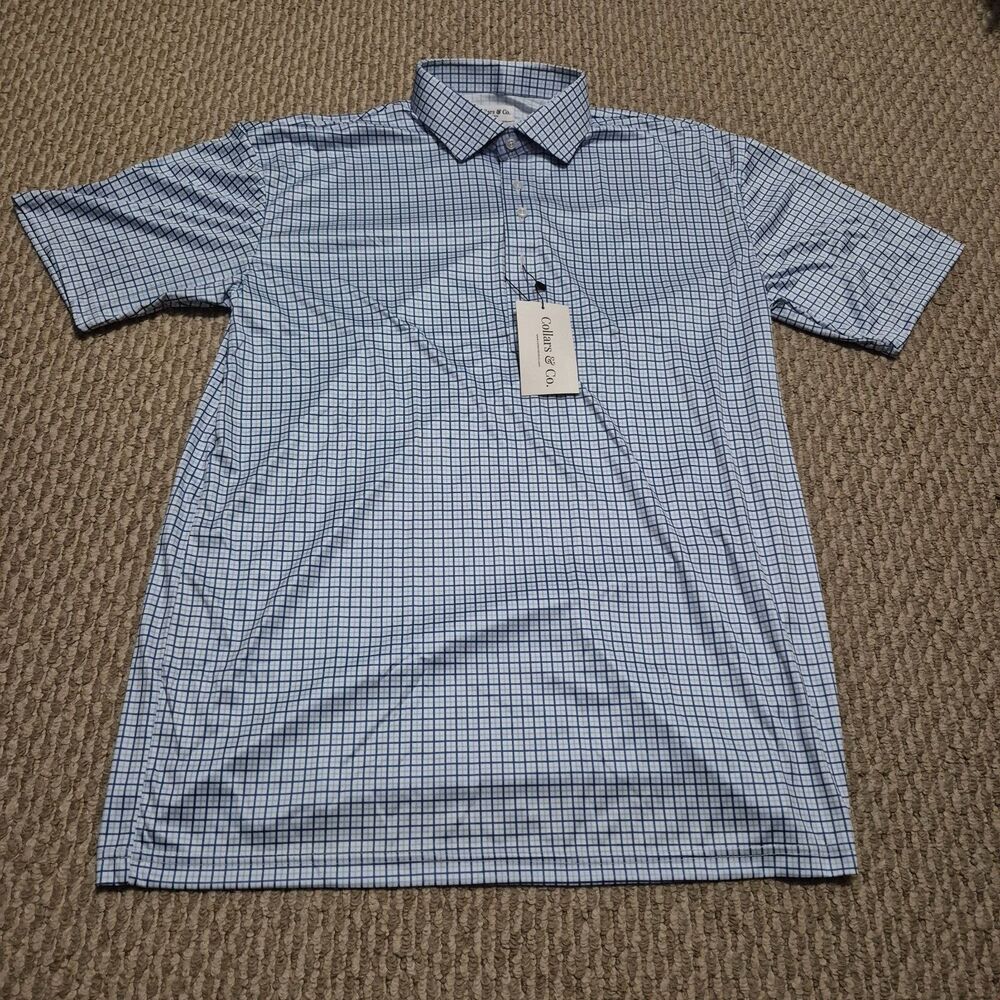 Men's Collars and Co Polo Plaid Pattern NTW Size 2XL